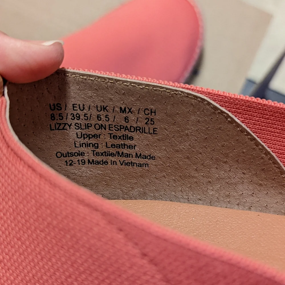Kenneth Cole Gentle Souls coral Lizzy slip on espadrilles size 8.5 - Picture 6 of 9